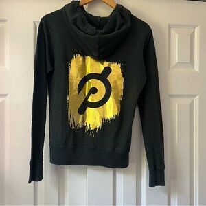 Peloton zip up Hoodie size small made in USA gold P on back